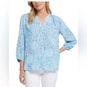 NYDJ Pintuck Blouse Size Small